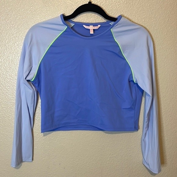 Victoria’s Secret Cropped Long Sleeve | Blue | Size Large - Picture 1 of 6
